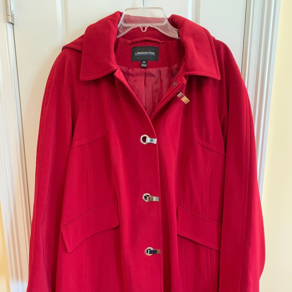 London Fog Red/Burgundy Raincoat